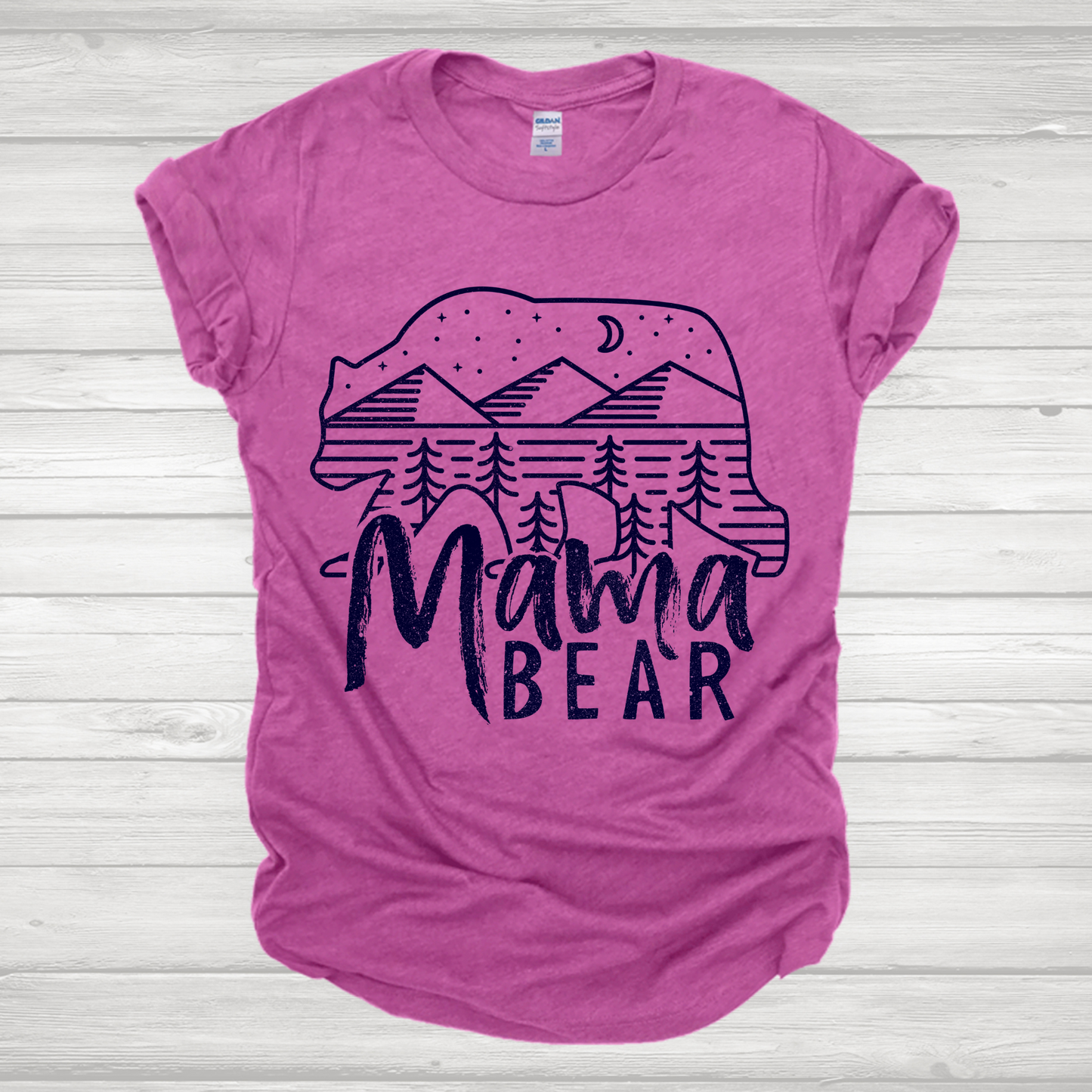 Mama Bear/ Navy Outline Transfer