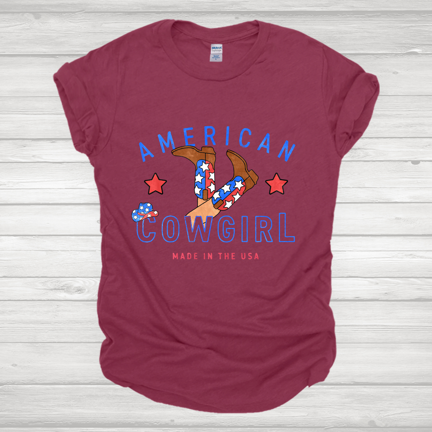 American Cowgirl Patriotic Transfer