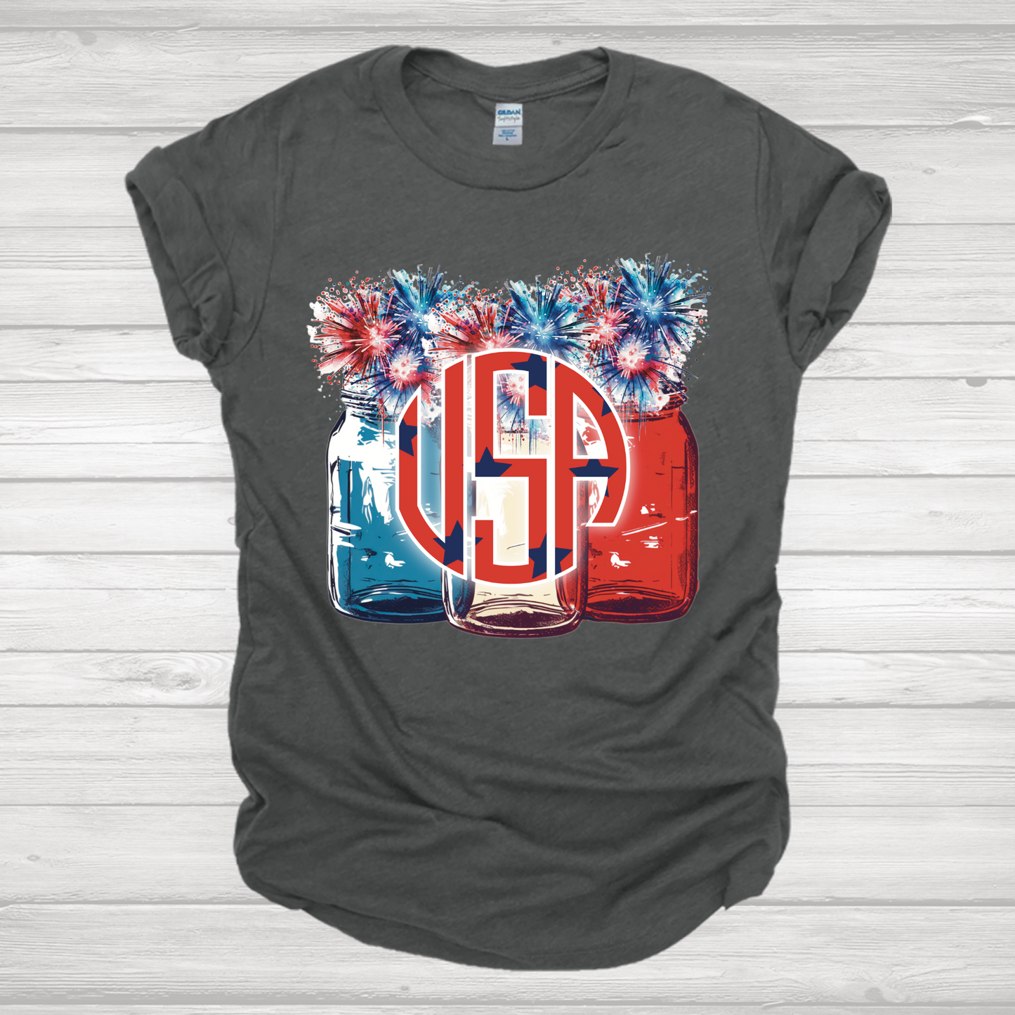 USA Floral Jars Transfer