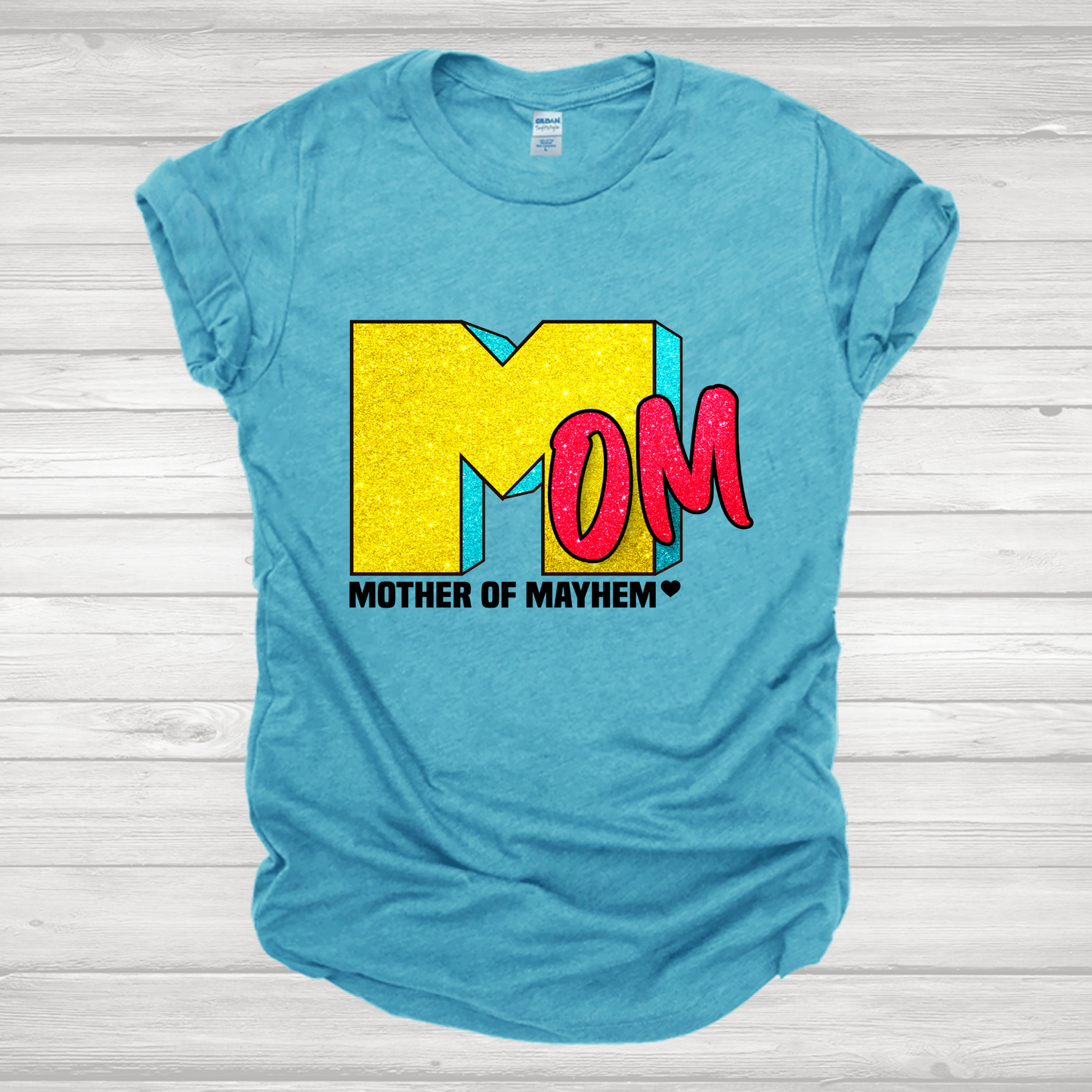 Mom Of Mayhem Glitter Transfer