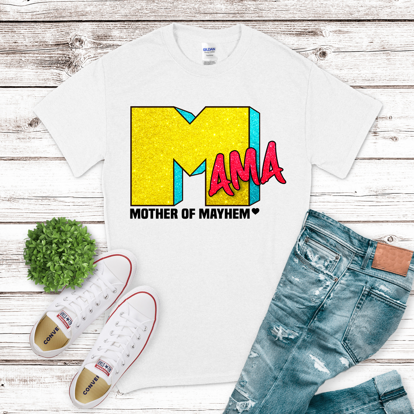 Mama Of Mayhem Glitter Transfer