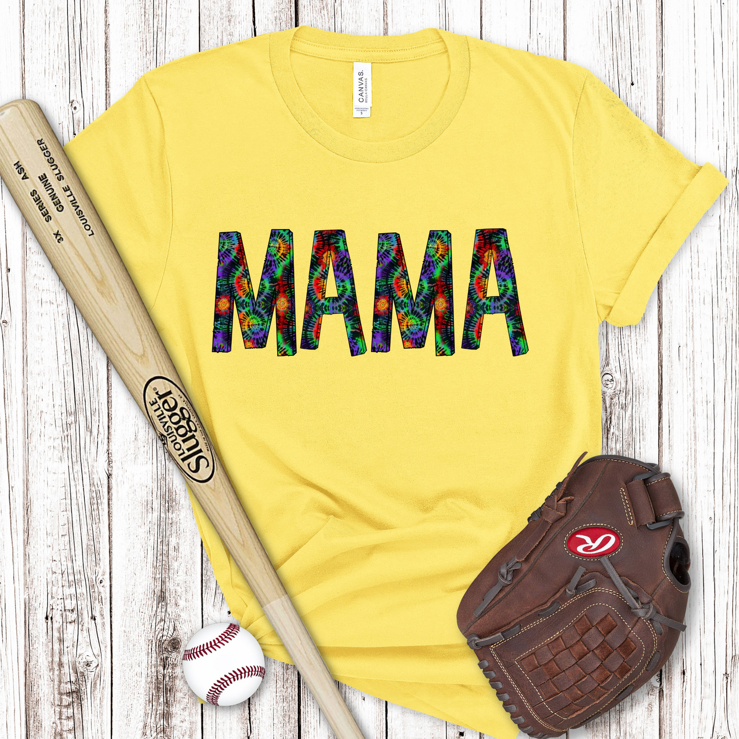 Mama Black Tie Dye Transfer