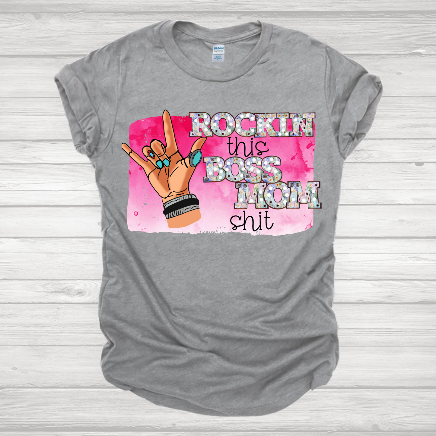 Rockin This Mom Boss Shit Transfer