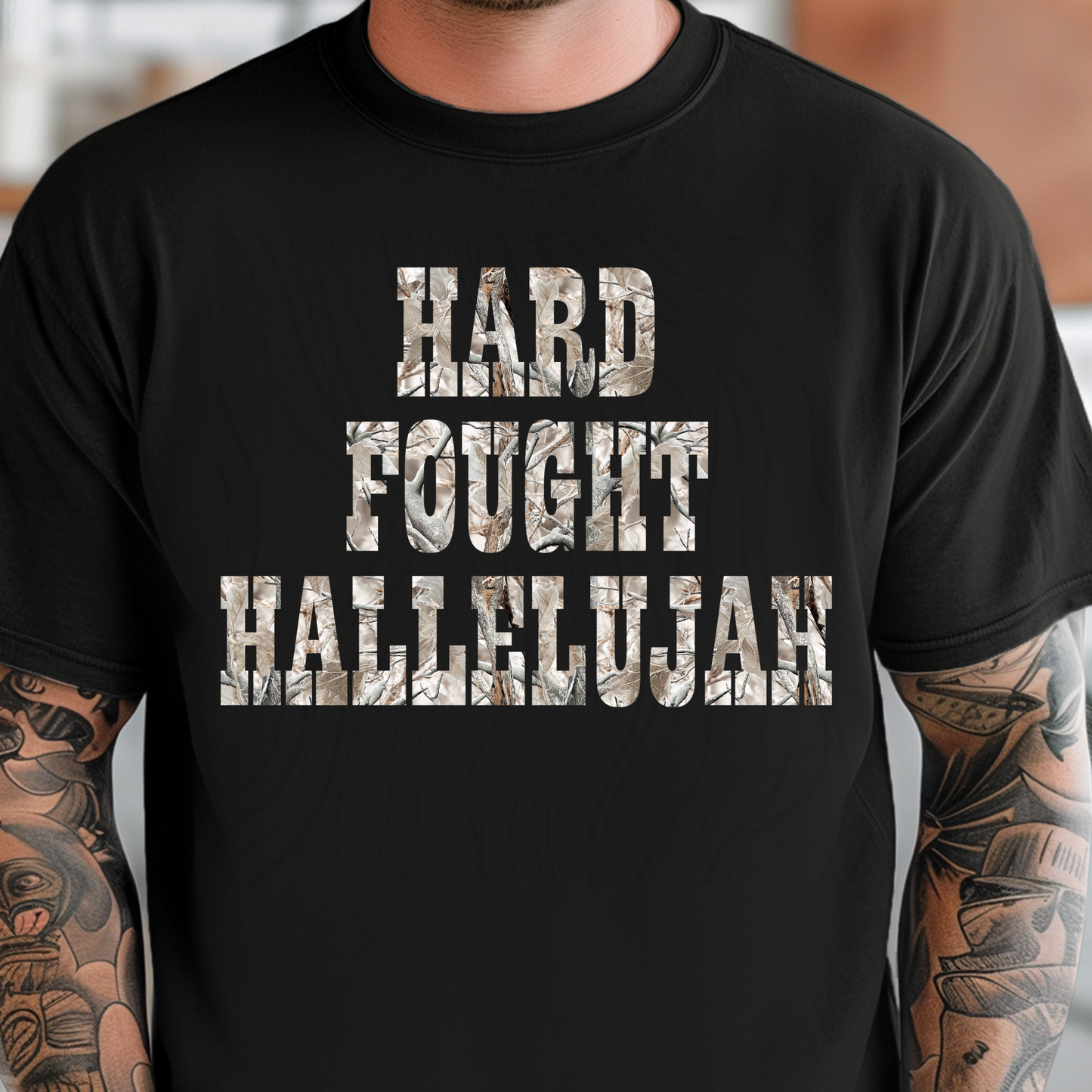 Hard Fought Hallelujah Camo Transfer