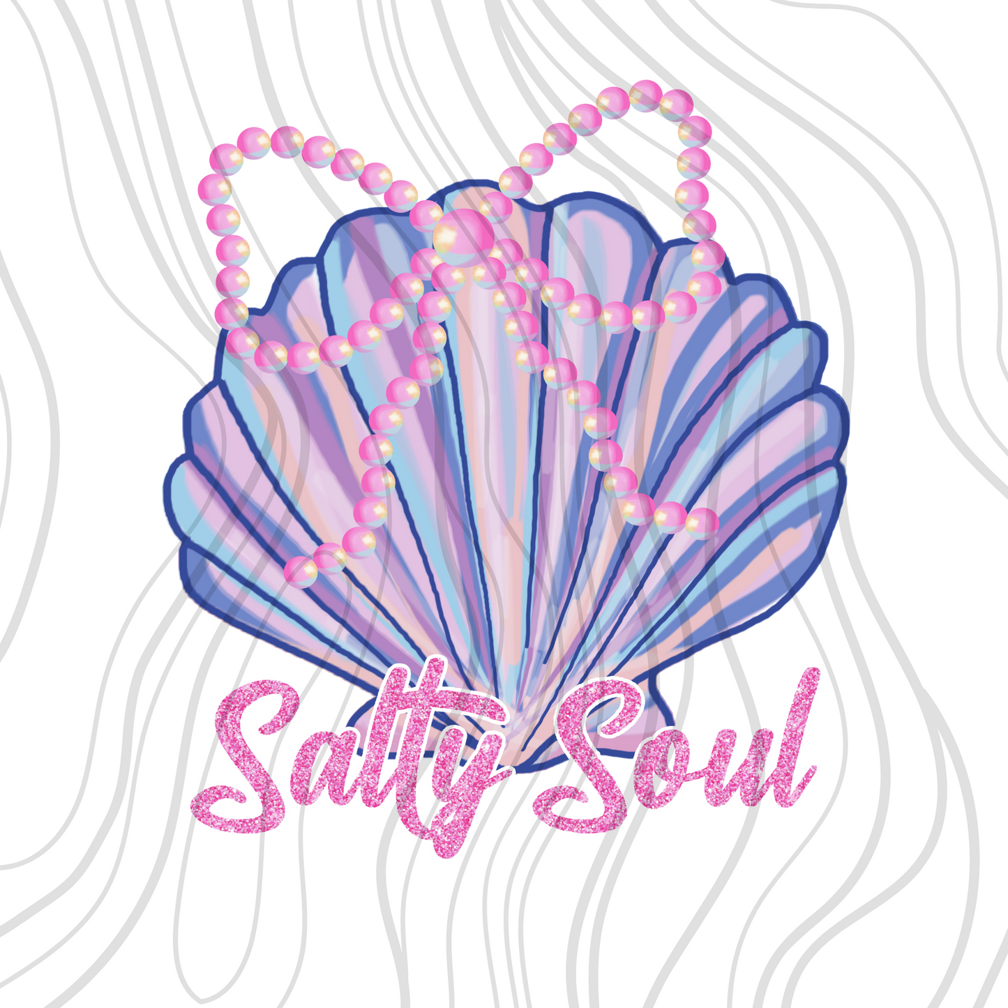 Purple Salty Soul Pearls Transfer
