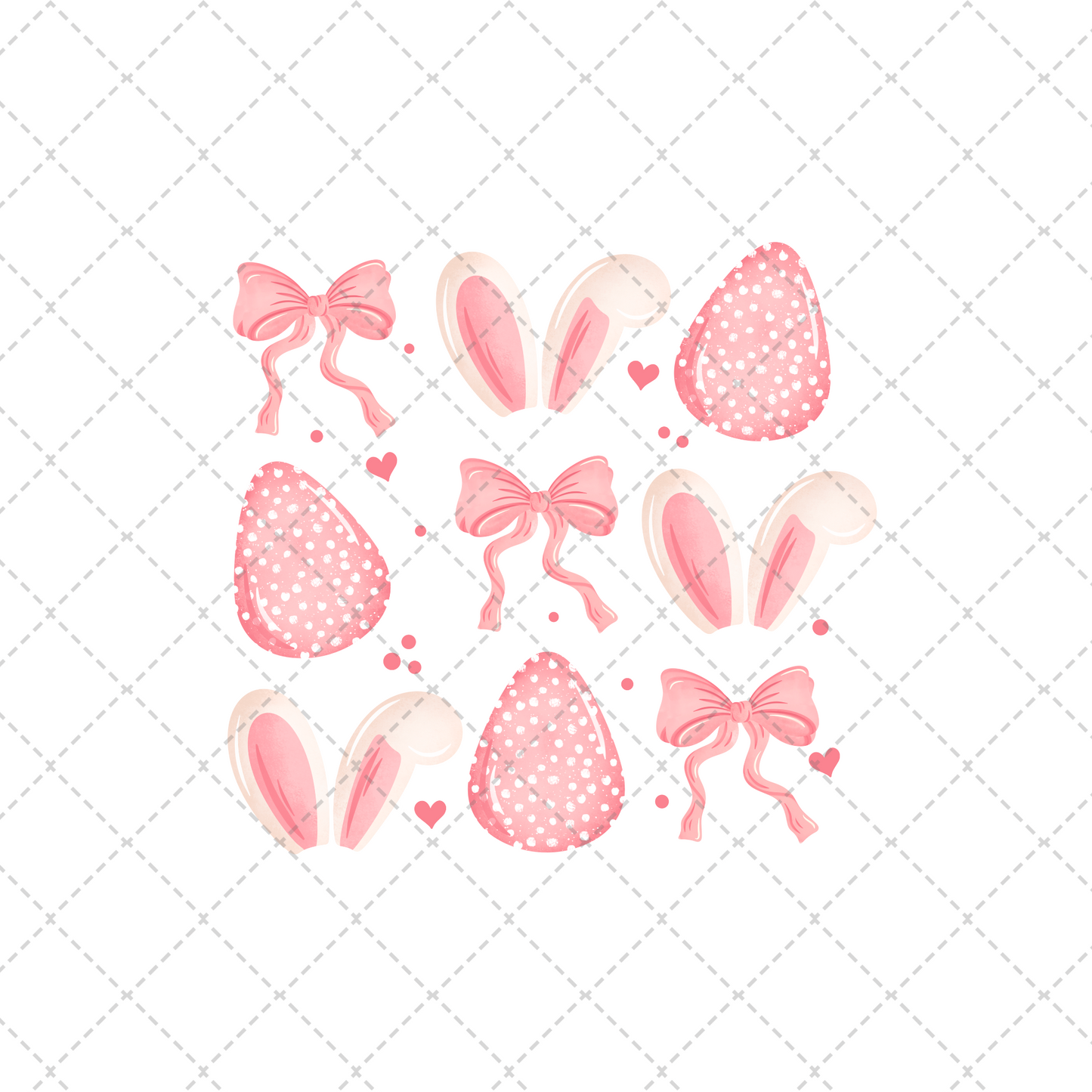 Pink Easter Grid Transfer