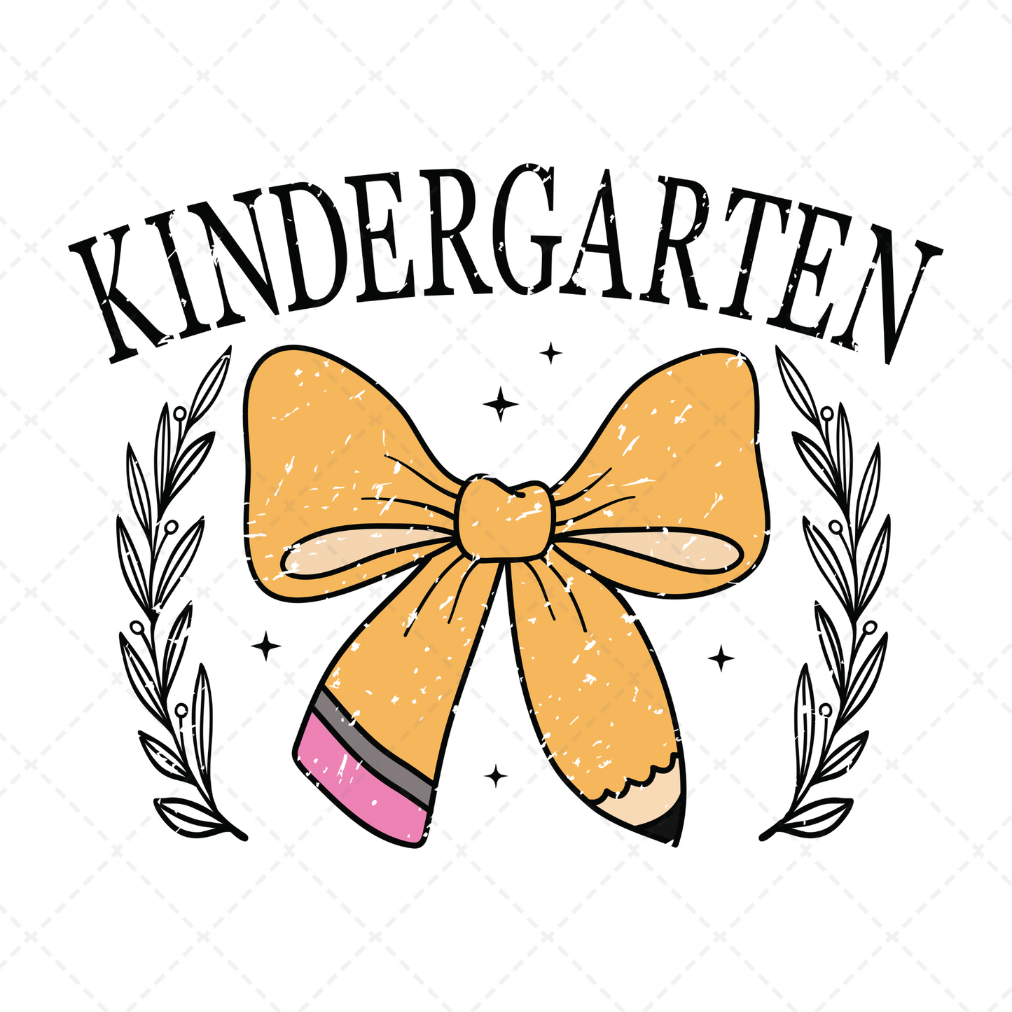 Kindergarten Pencil Bow Transfer