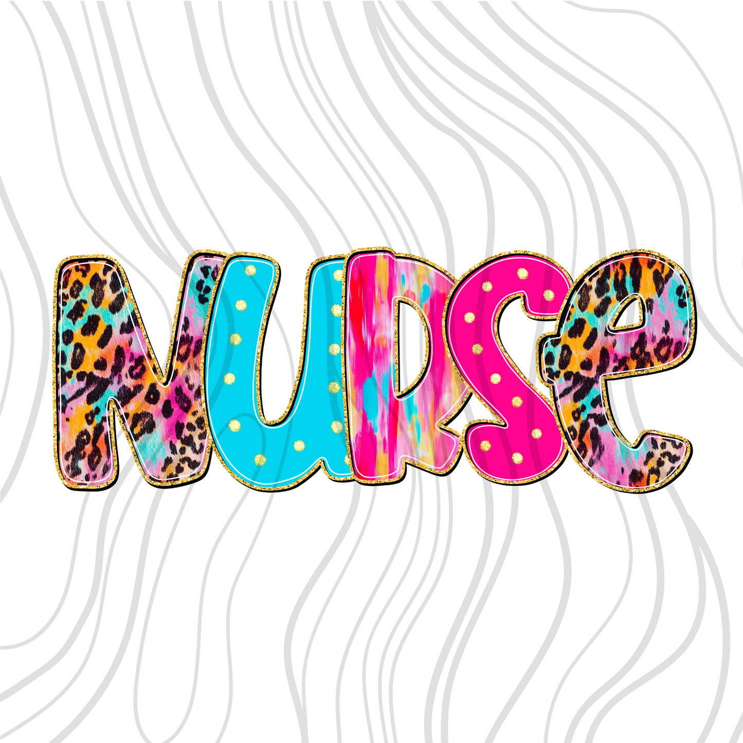 Nurse Pink Leopard Transfer
