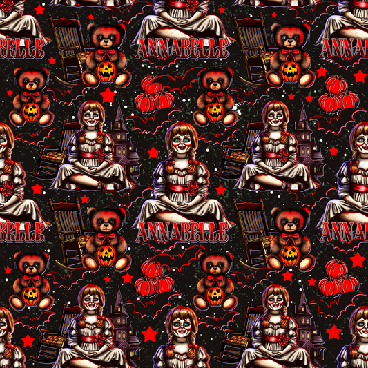 Spooky Doll Seamless Tumbler Wrap