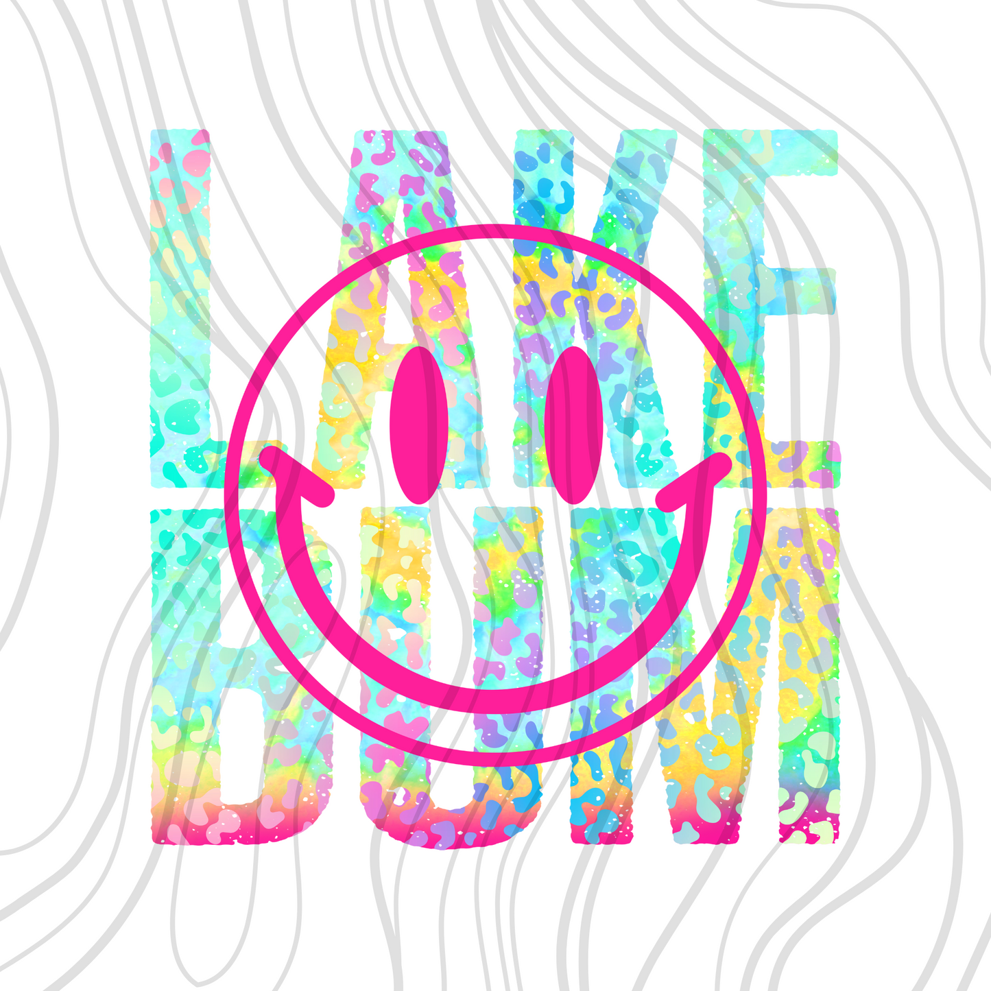 Lake Bum Smile Transfer ** TWO PART* SOLD SEPARATELY**