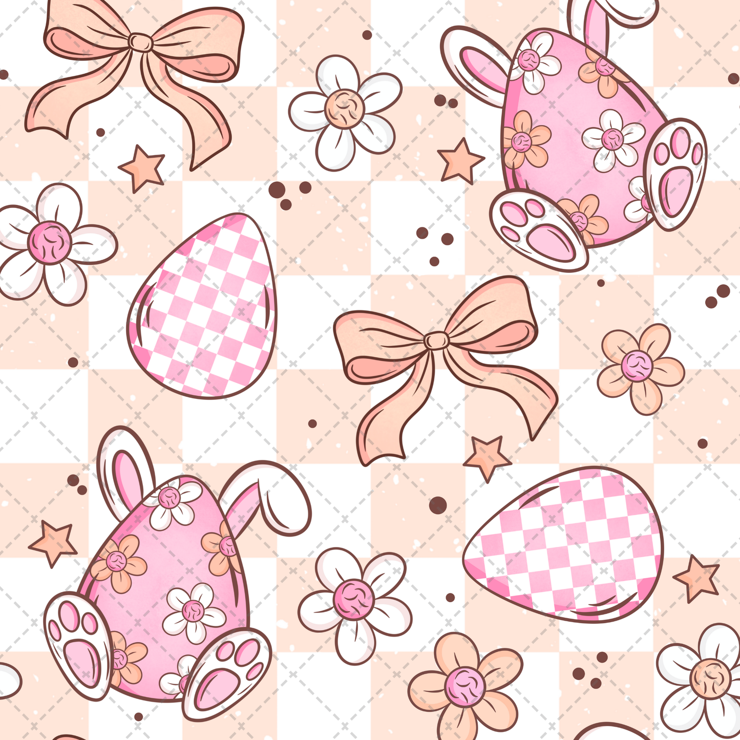 Retro Easter Seamless Transfer