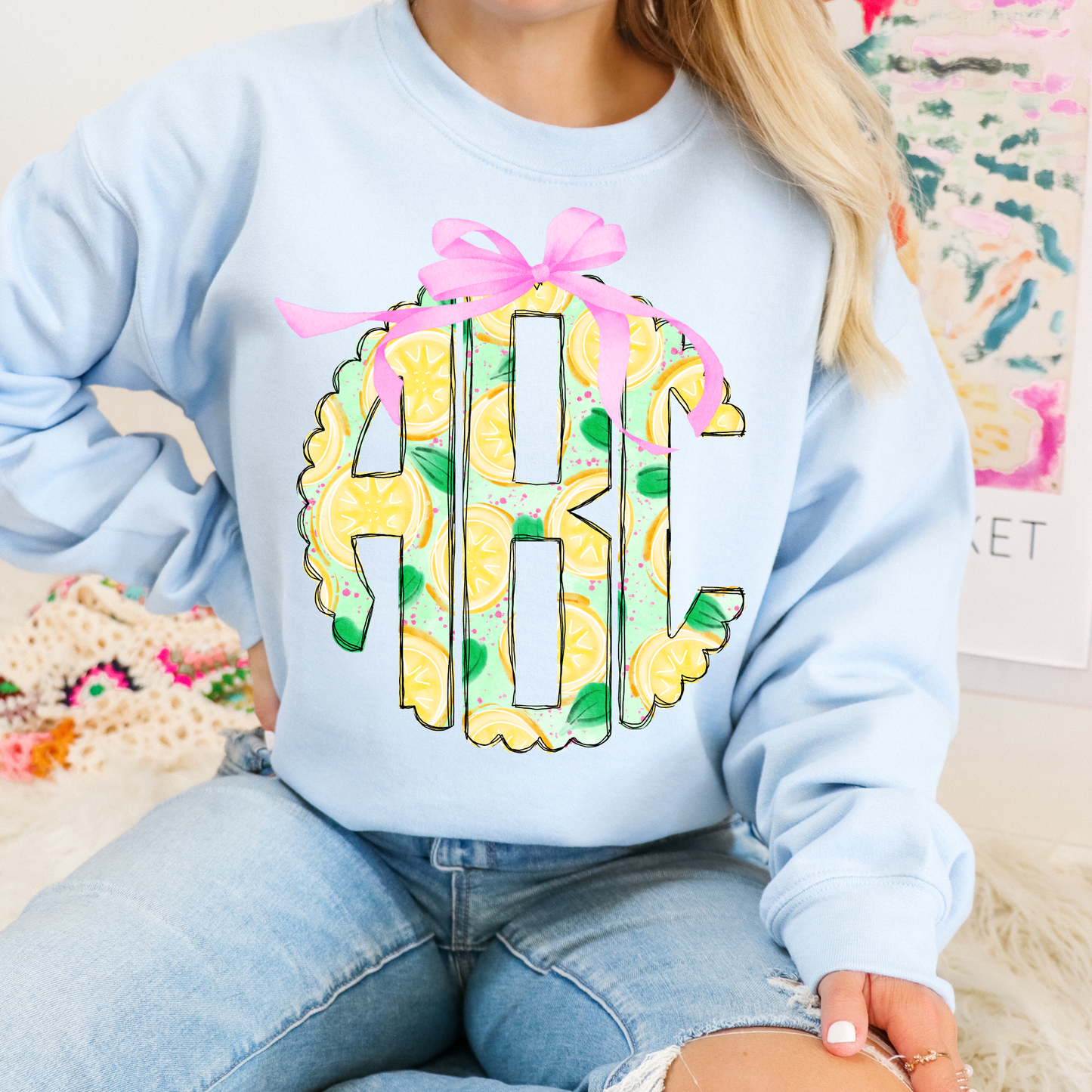 Sweet Coquette Lemonade - Custom Monogram Transfer