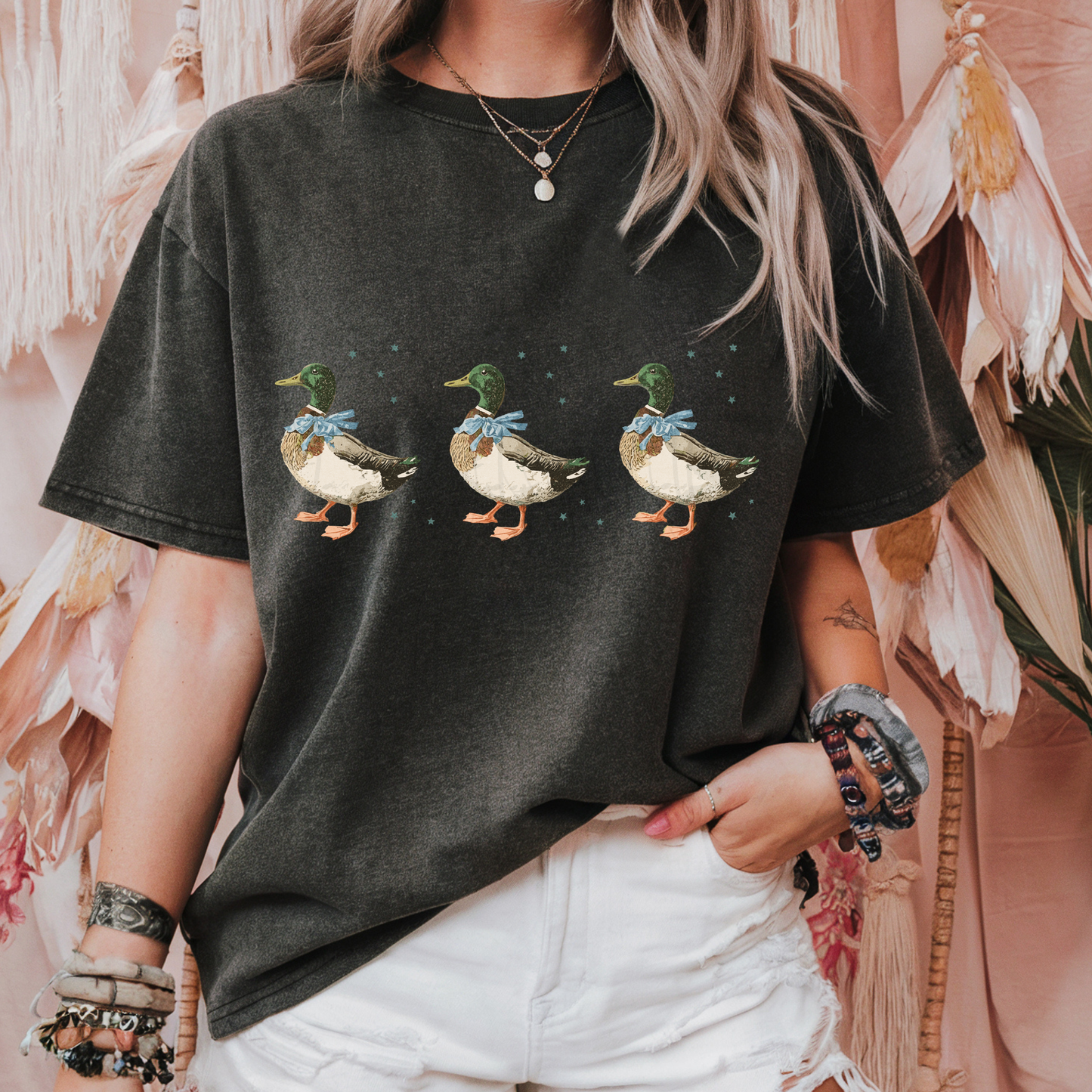 Vintage Duck Trio Transfer