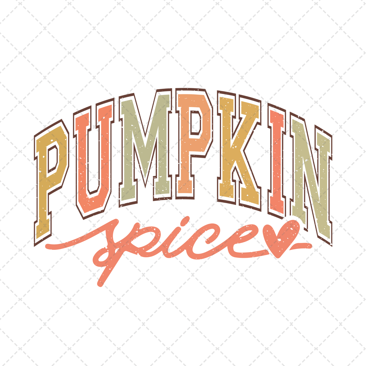 Pumpkin Spice Retro Transfer