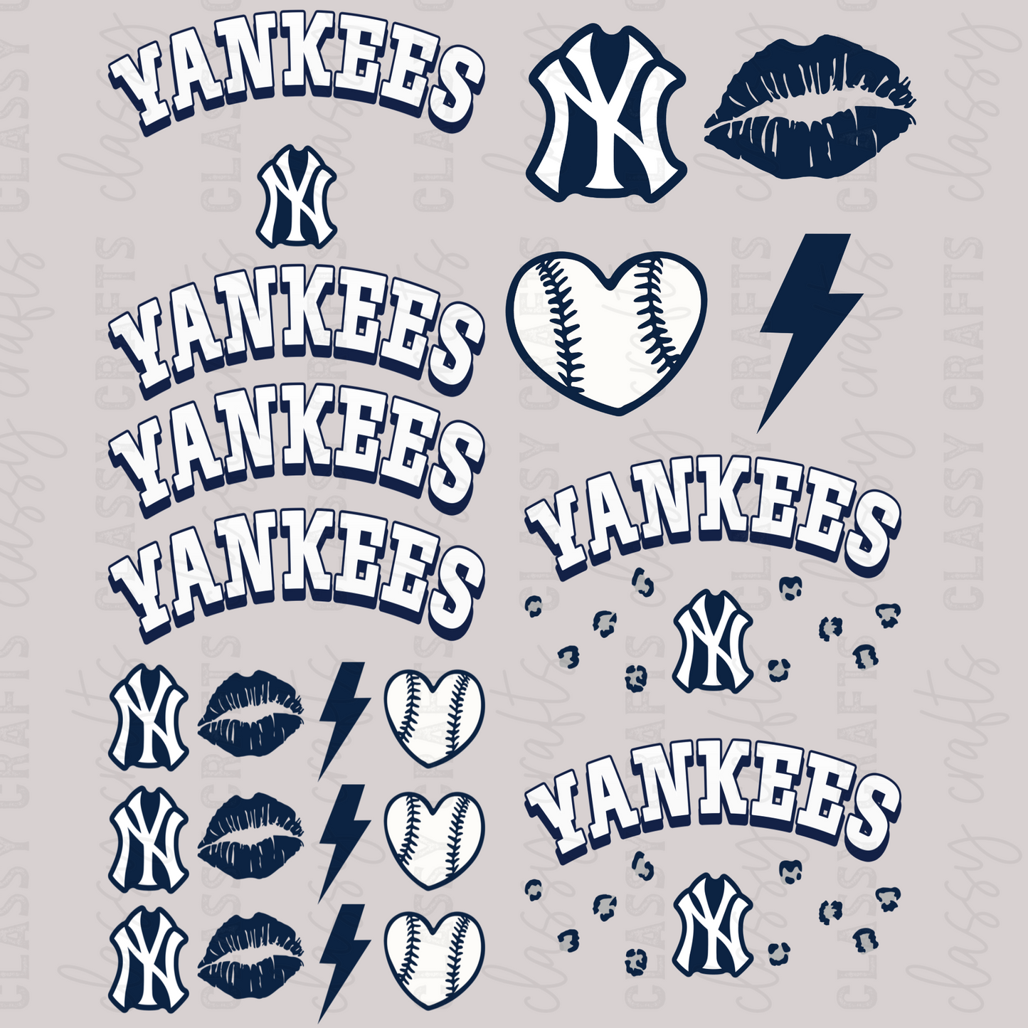 Yankee - 30x24 - MINI PREMADE GANG SHEET