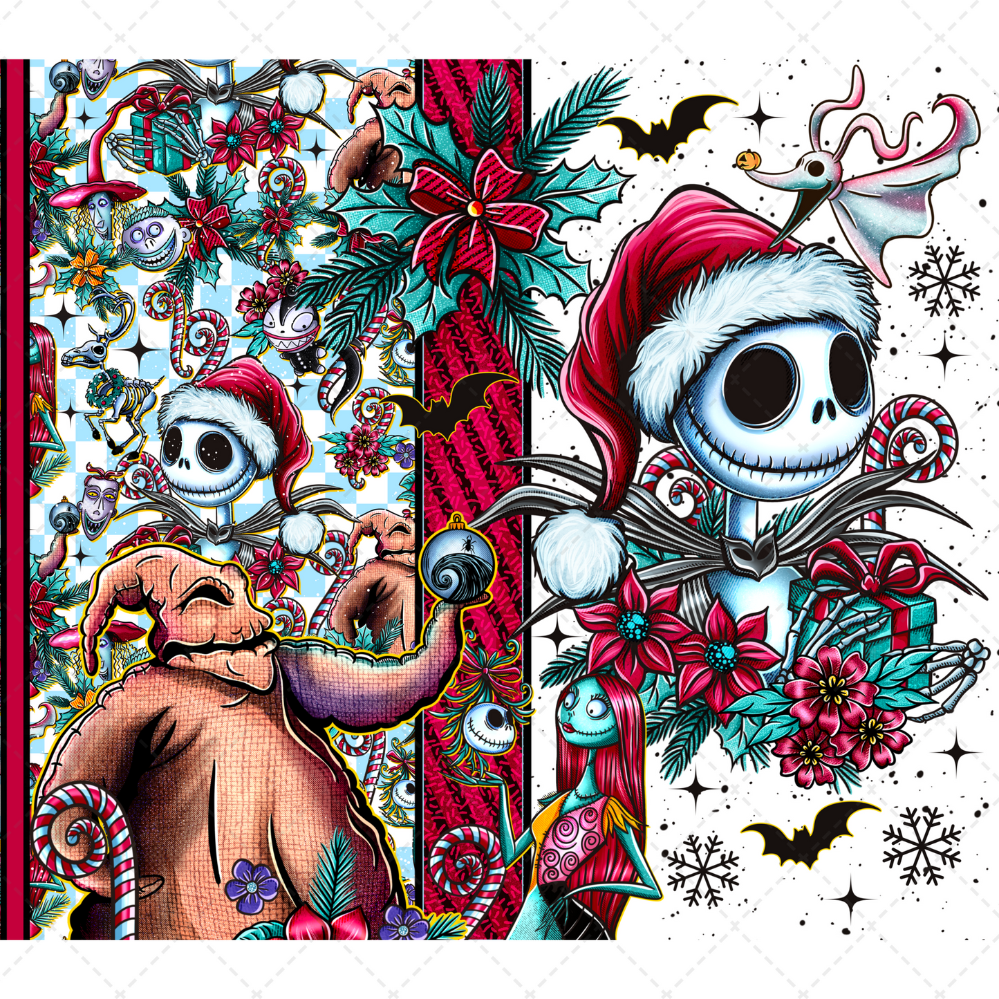 Skeleton Christmas Tumbler Wrap