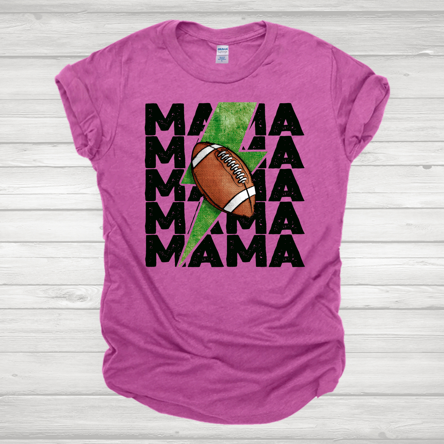 Football Mama Green Bolt Transfer