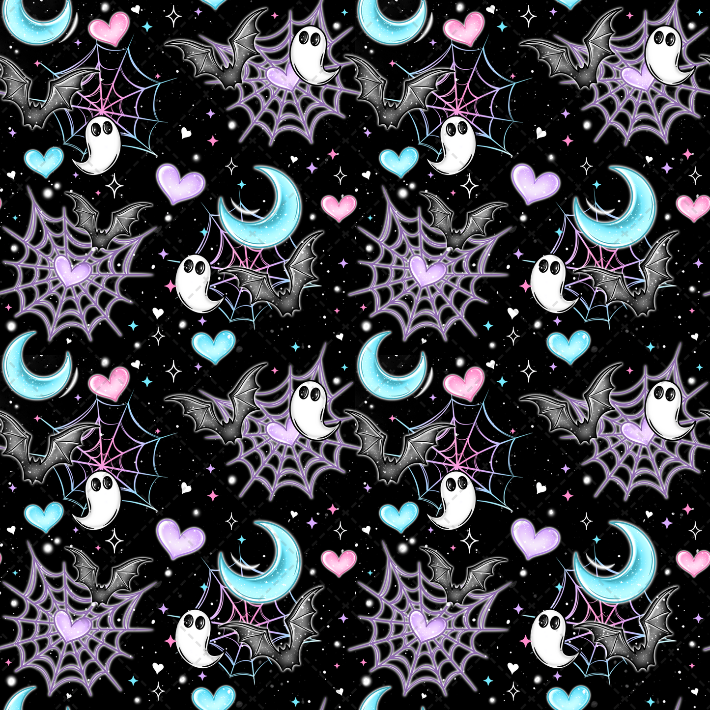 Bat Webs Ghostie Seamless