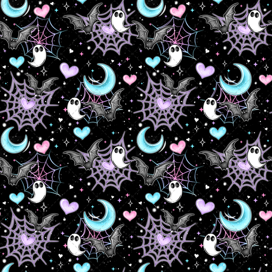 Bat Webs Ghostie Seamless