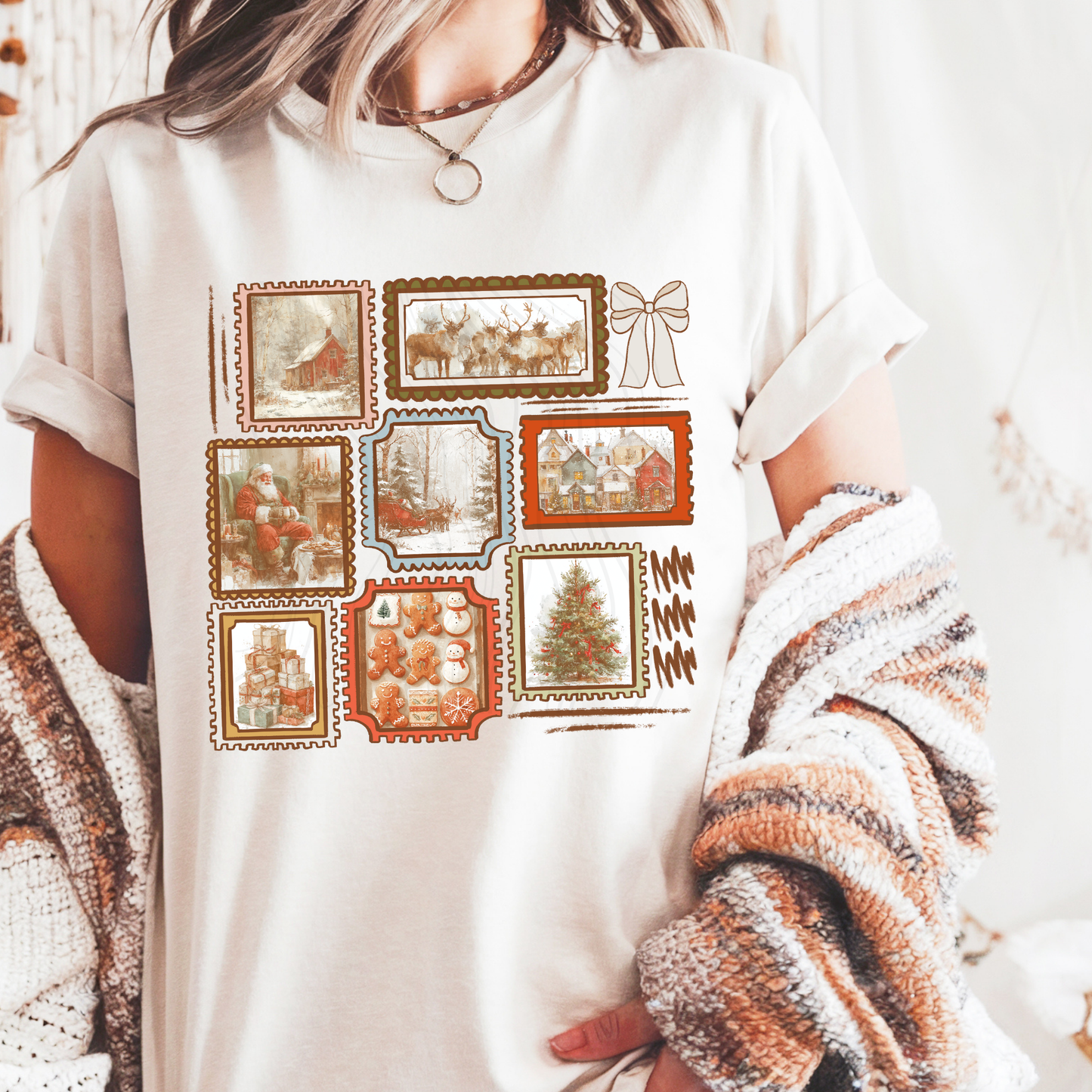 Vintage Christmas Stamp Transfer