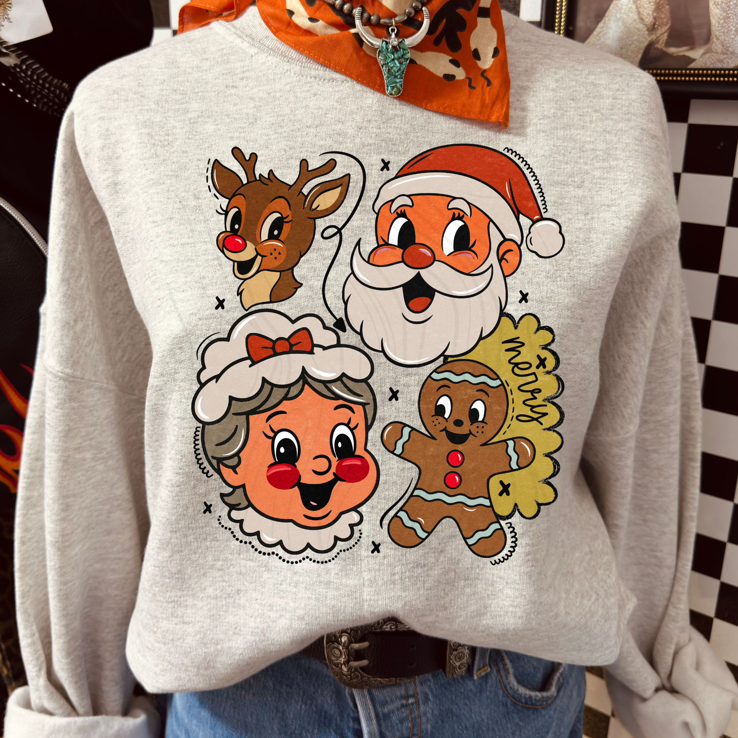 Santa Treasure Map Transfer - Brown Outline**SOLD SEPARATELY**