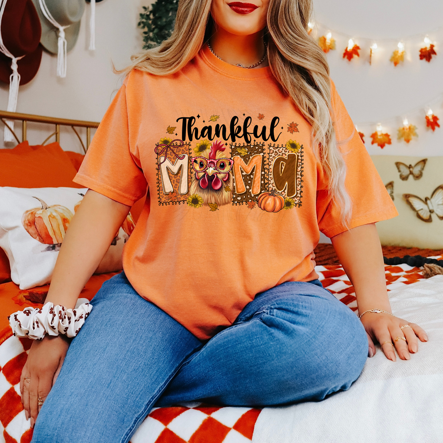 Chicken Thankful Mama Transfer