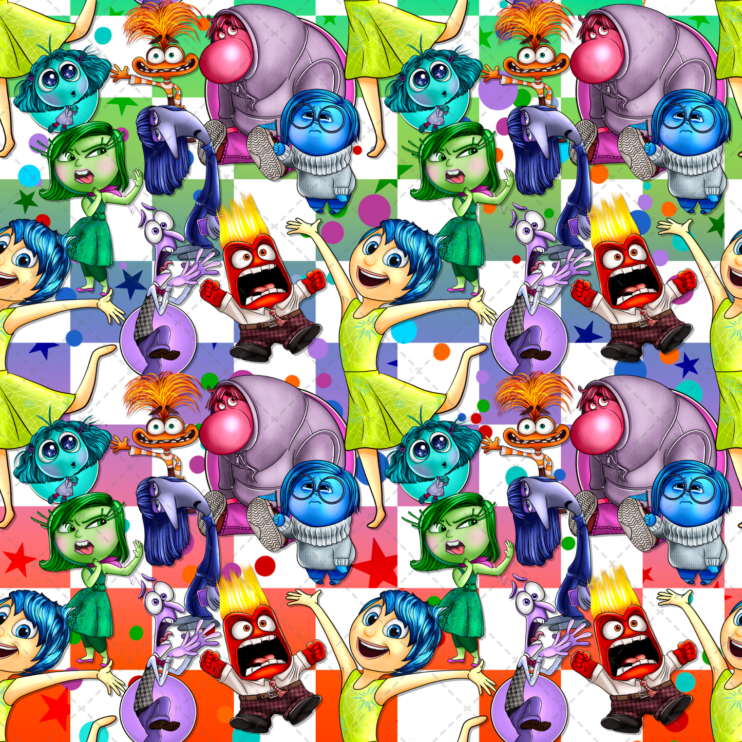 In My Emotions Checkered Seamless Tumbler Wrap