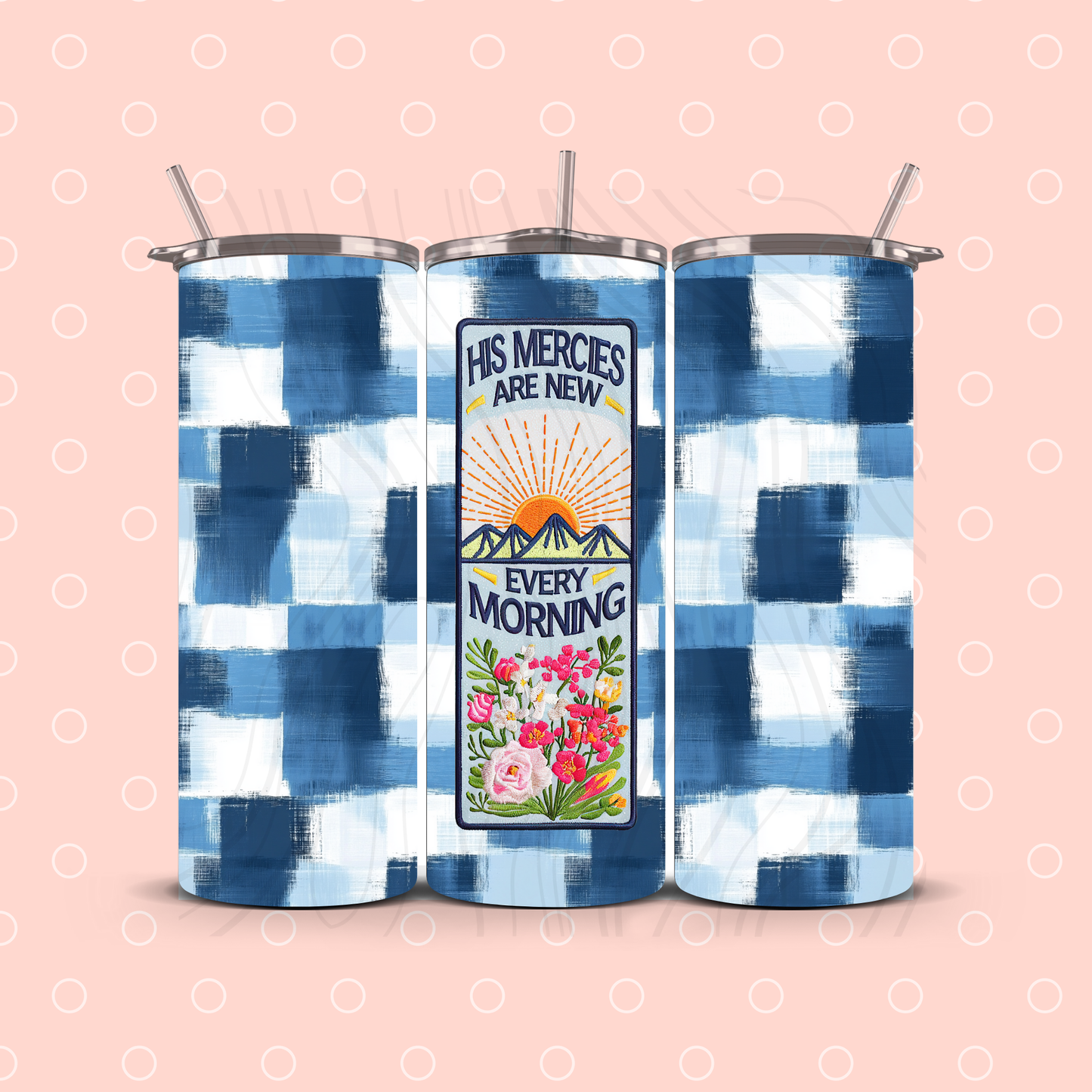 His Mercies Patch Tumbler Transfer