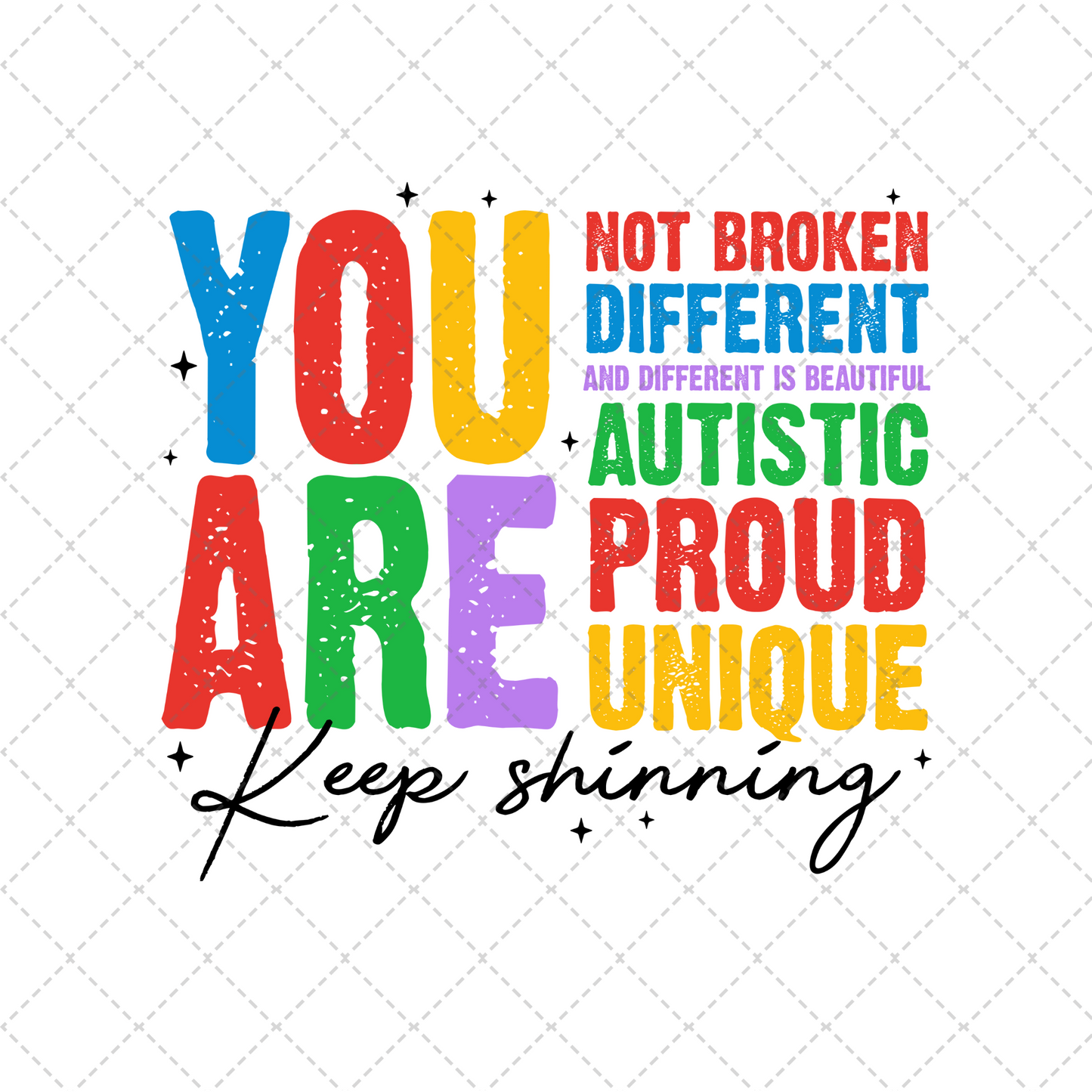 Autism Keep Shining Transfer