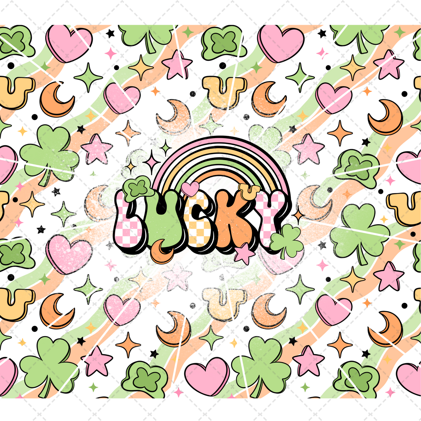 Lucky - Sublimation Tumbler Transfer