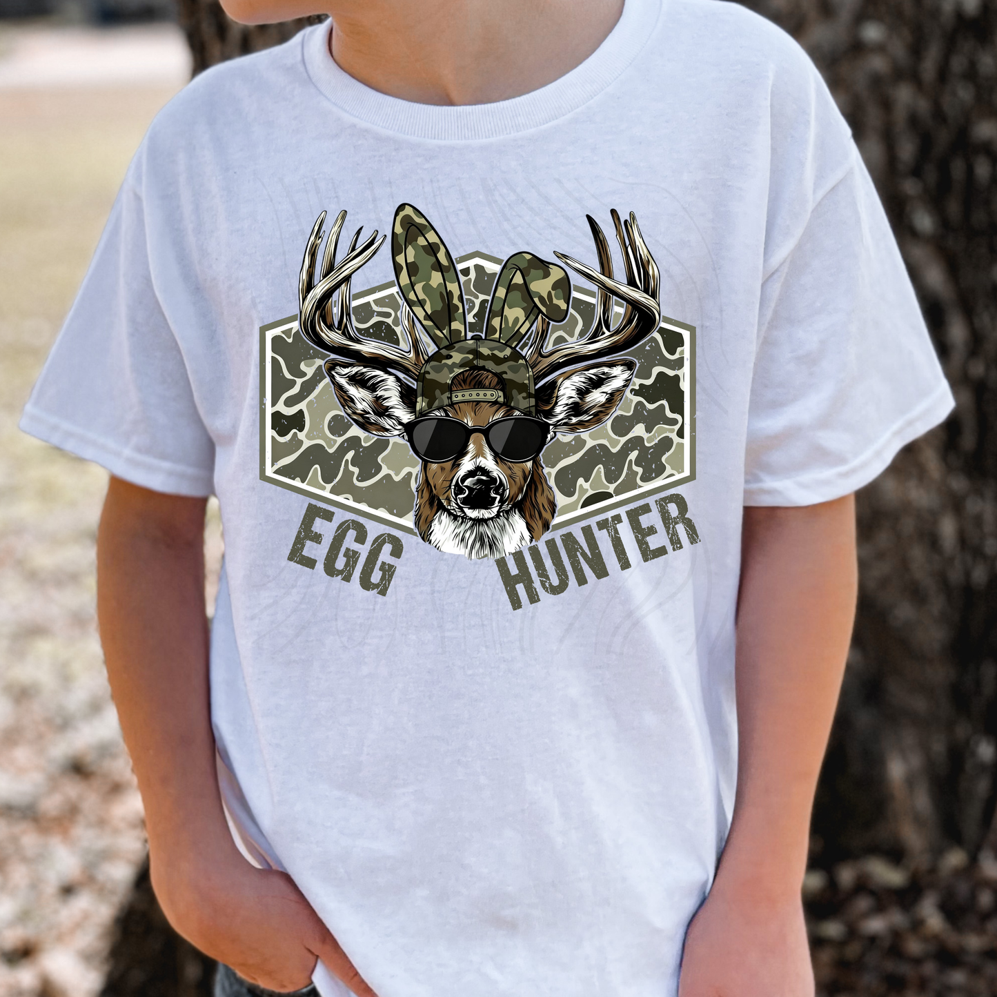 Egg Hunter Deer Head Transfer