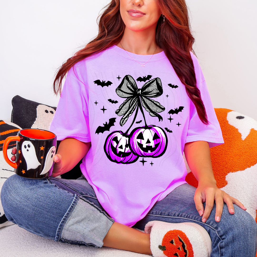 Halloween Pumkin Bow Transfer
