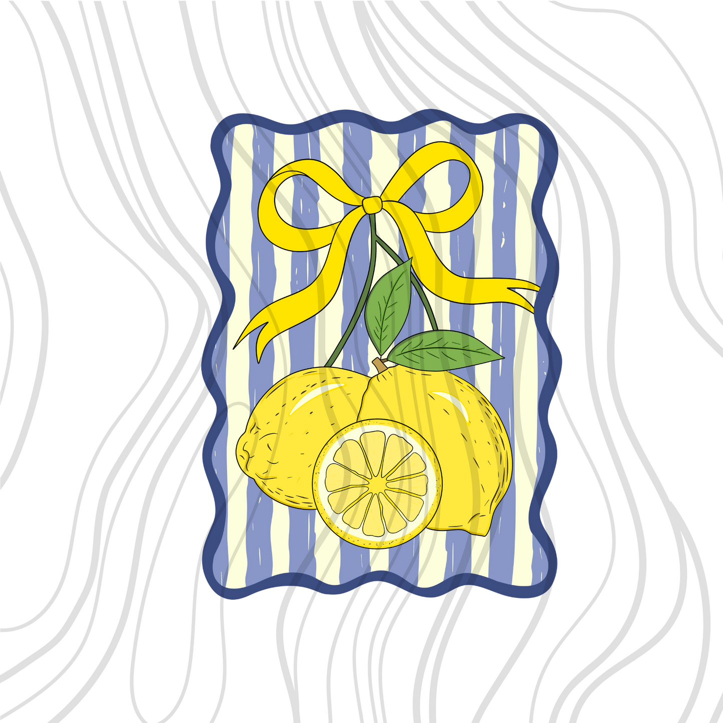 Blue Striped Lemon Transfer