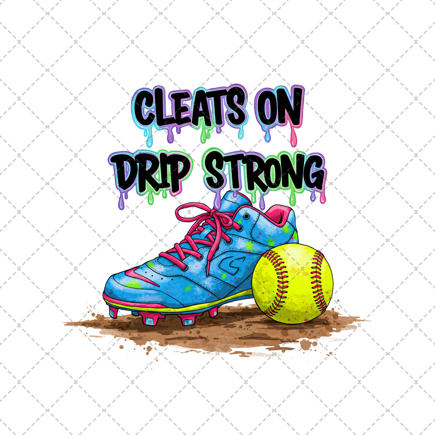 Cleats On Drip Strong Softball Transfer