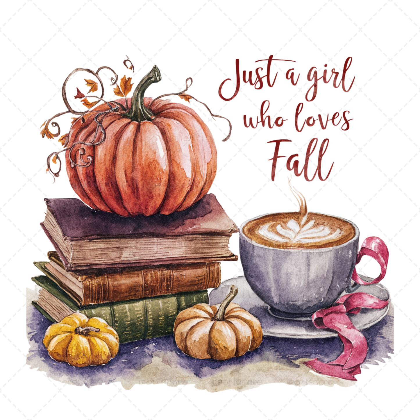 Just A Girl Who Loves Fall Coffee Mug Transfer