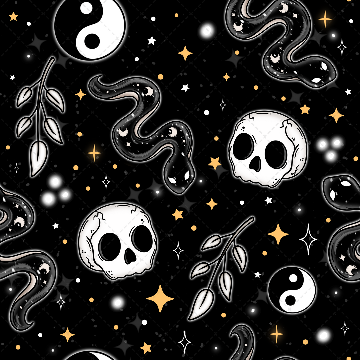 Large Snake Skellie Seamless Tumbler Wrap