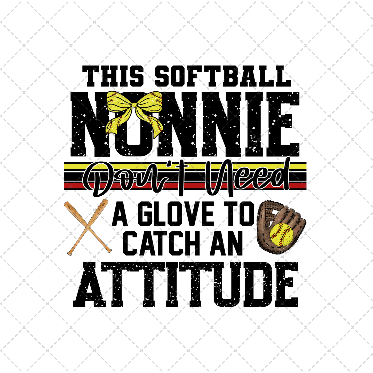 This Softball Nonnie Transfer ** TWO PART* SOLD SEPARATELY**