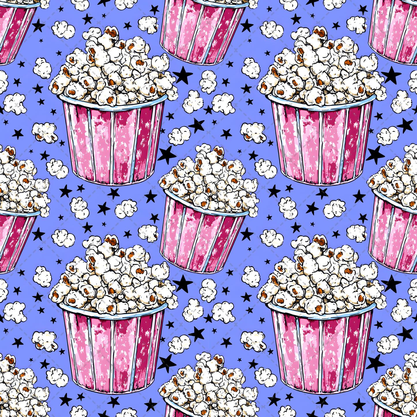 Popcorn And Stars Seamless