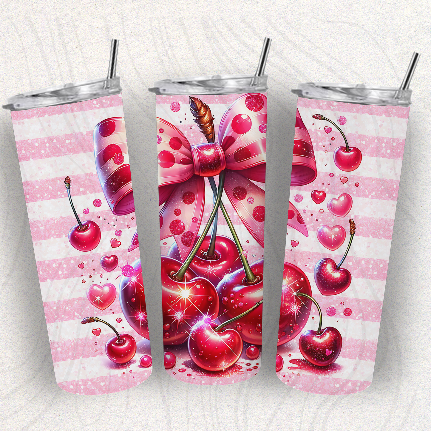 Cherry Coquette Tumbler Wrap Transfer