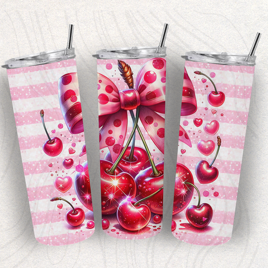 Cherry Coquette Tumbler Wrap Transfer