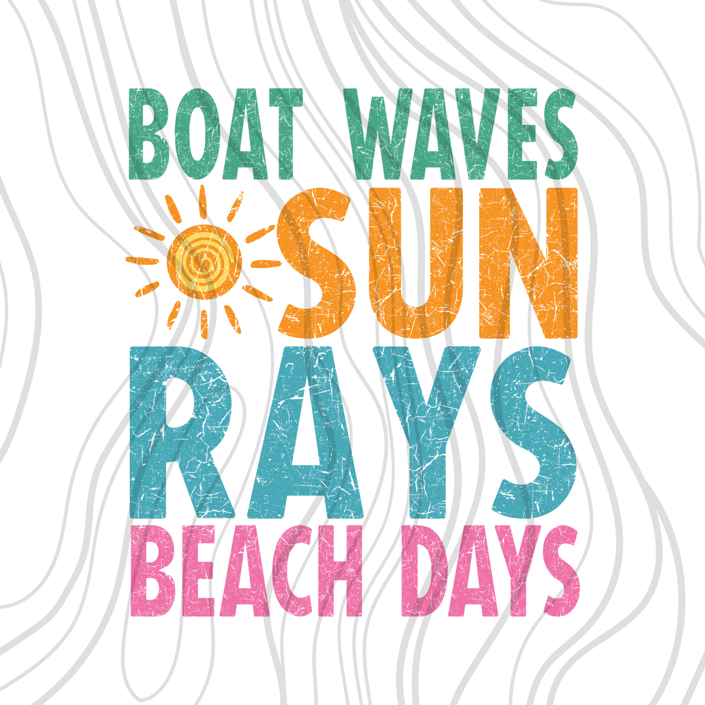 Boat Waves Sun Rays Beach Days Transfer
