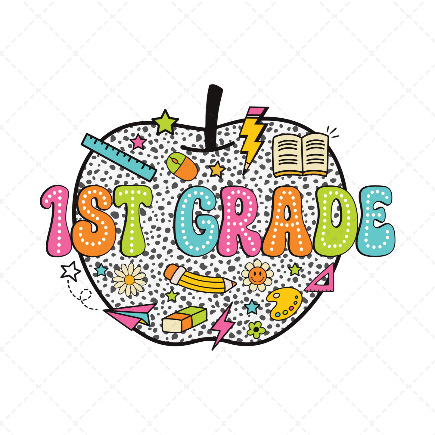 1st Grade Dalmatian Dots Transfer