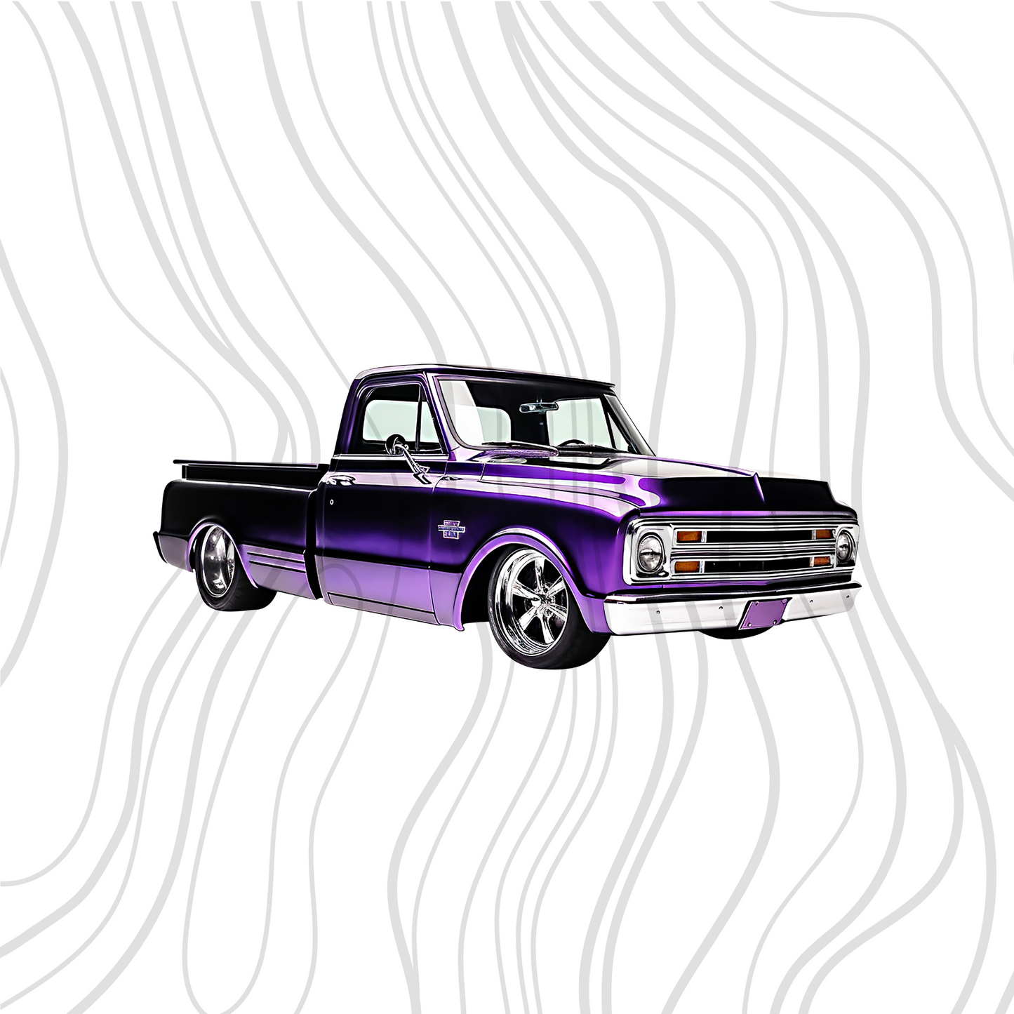 Purple Low Rider Truck Transfer