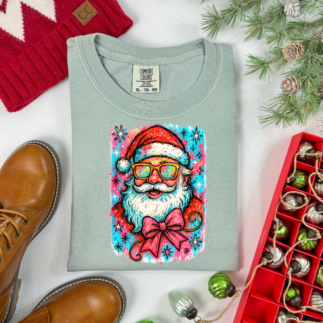 Watercolor Santa Transfer