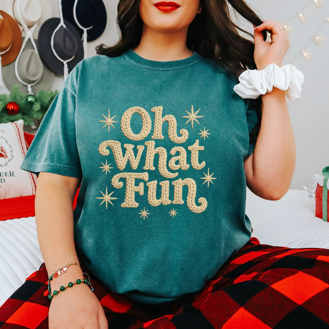 KNITTED CHRISTMAS FAUX YARN TRANSFER