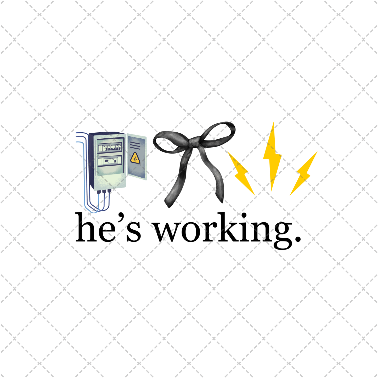 He's Working Electrician Transfer