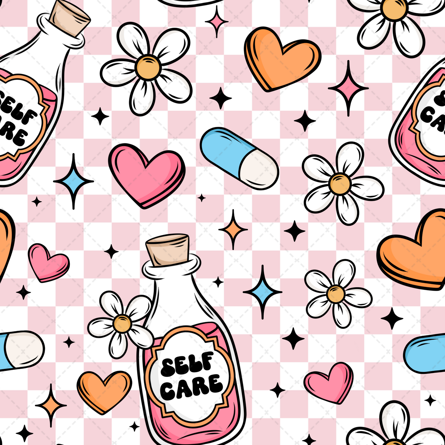 Large Self Care Seamless Tumbler Wrap