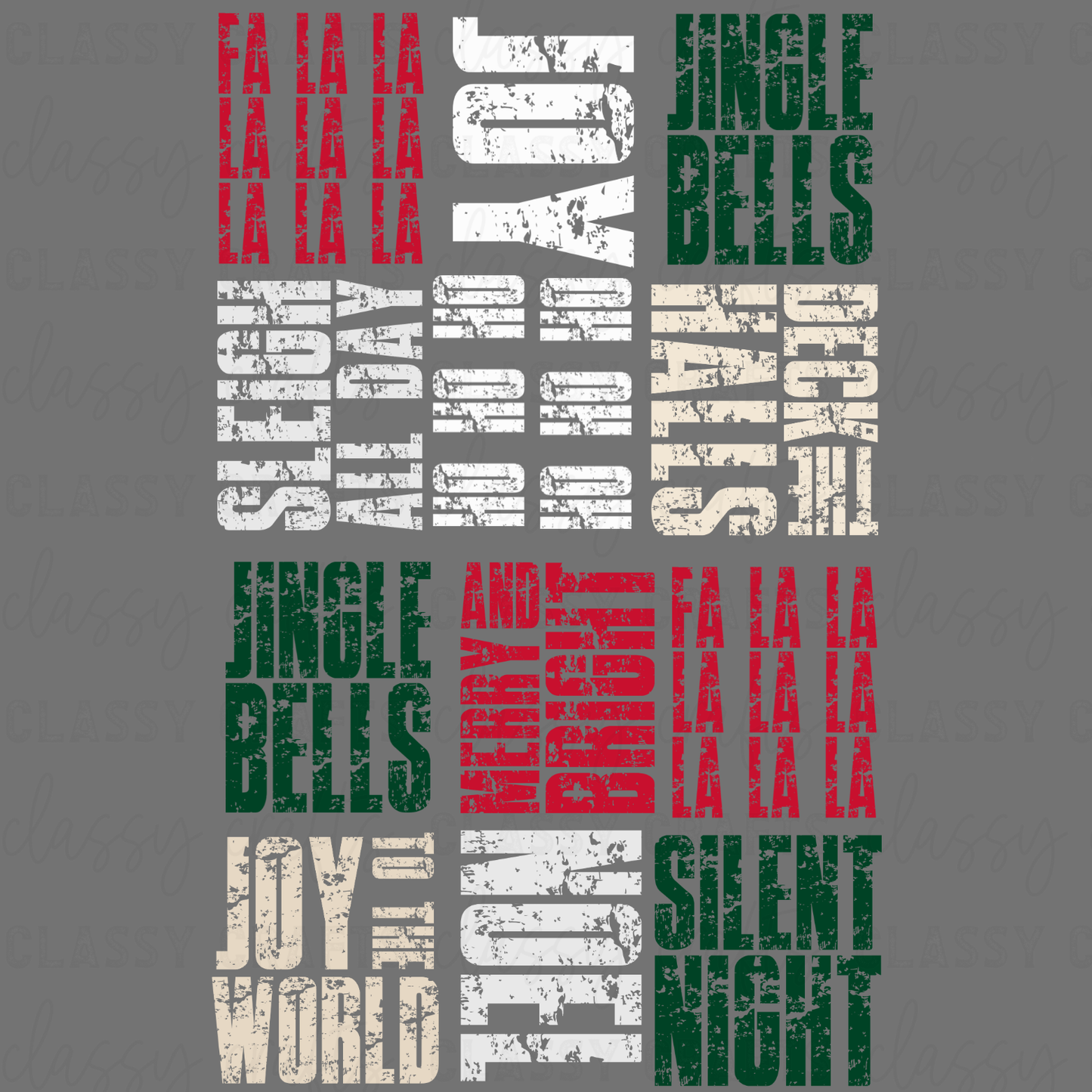 JINGLE BELLS 30x48 - PREMADE GANG SHEET