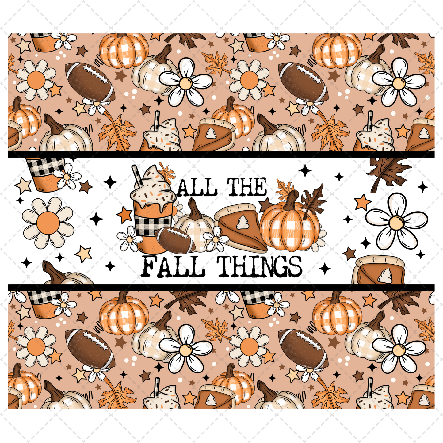 Fall Things Tumbler Transfer