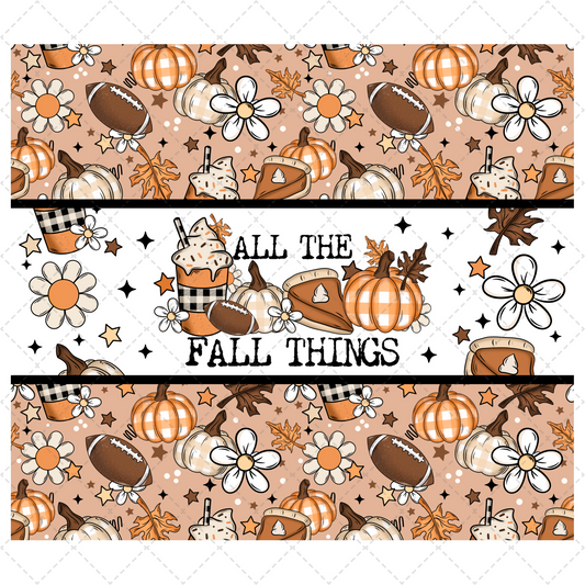 Fall Things Tumbler Transfer